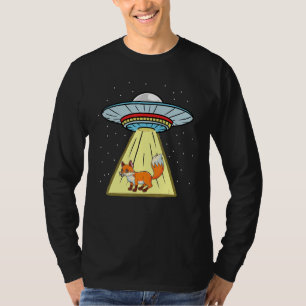 Camiseta Ufo Abdução De Floresta De Raposa