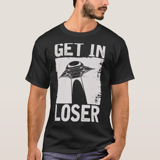 Camiseta Ufo Abdução Ficção Científica Extraterrestre Al (Frente)