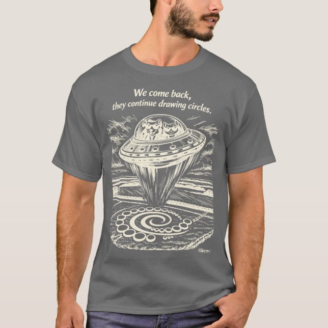 CAMISETA UFO CROP CIRCLES  (Frente)