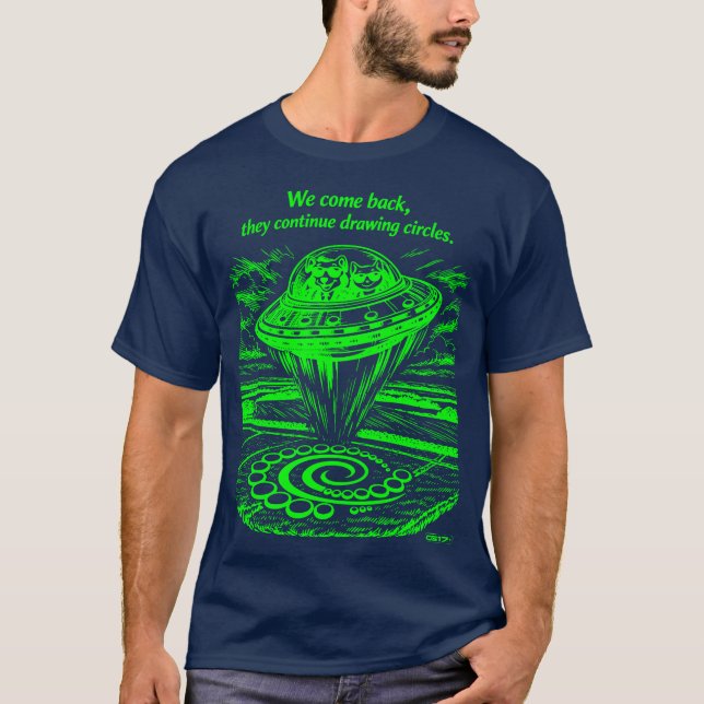 CAMISETA UFO CROP CIRCLES  (Frente)
