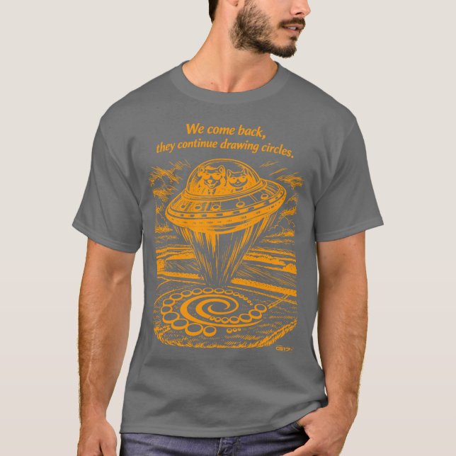 CAMISETA UFO CROP CIRCLES  (Frente)