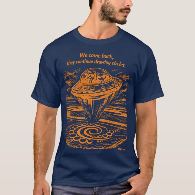 CAMISETA UFO CROP CIRCLES  (Frente)