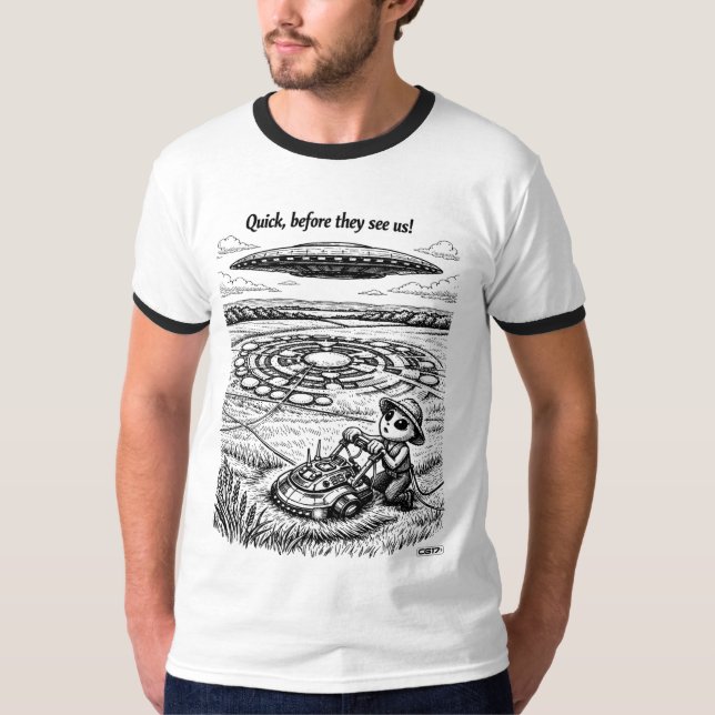 Camiseta UFO CROP CIRCLES -Quick - (Frente)