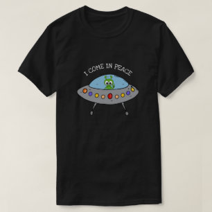Camiseta UFO da alienígena de espaço eu venho em homens d