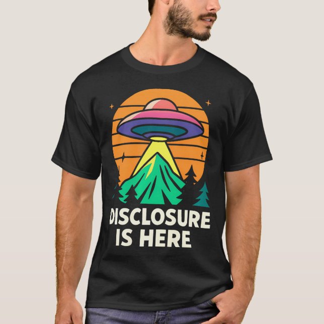 Camiseta Ufo Disclosure Vintage Alien For (Frente)