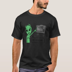 Camiseta Ufo Eles estão aqui Alienígena apontando para a na