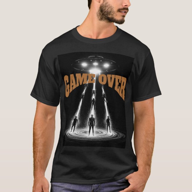Camiseta UFO Encounter Over Distant Planet: Cosmic Abductio (Frente)