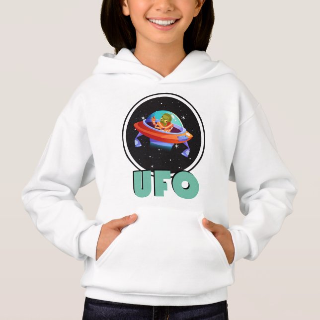 Camiseta ufo no espaço (Frente)