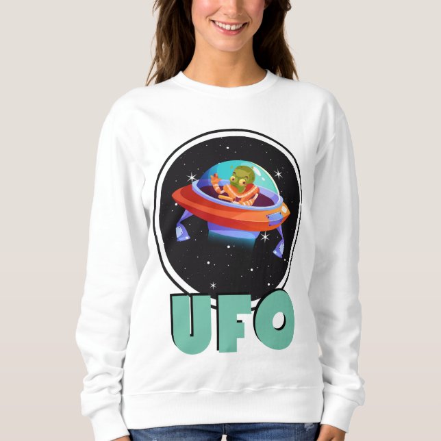 Camiseta ufo no espaço (Frente)
