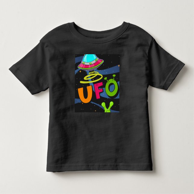 Camiseta ufo no espaço diga oi (Frente)