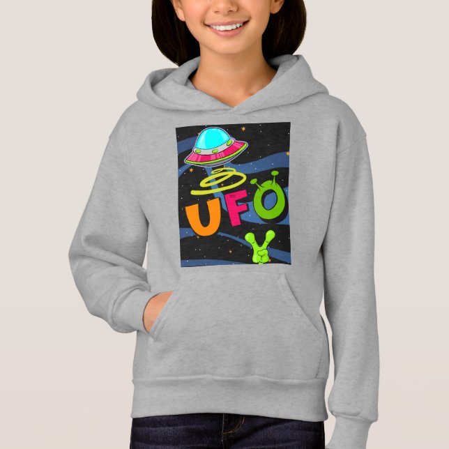 Camiseta ufo no espaço diga oi (Frente)