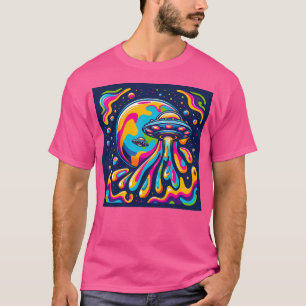 Camiseta Ufo No Espaço Psicodélico