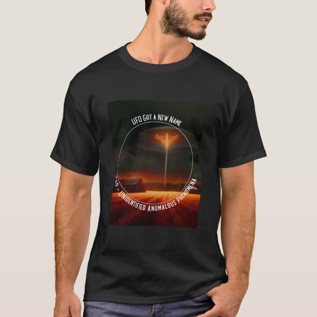 Camiseta UFO Novo Nome UAP Não Identificado Fenômeno Anômal (Frente)