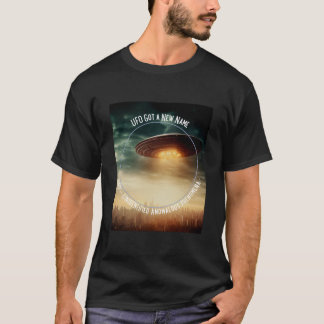 Camiseta UFO Novo Nome UAP Não Identificado Fenômeno Anômal