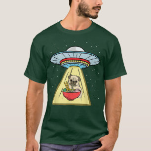 Camiseta Ufo Pug Eating Ramen 1572