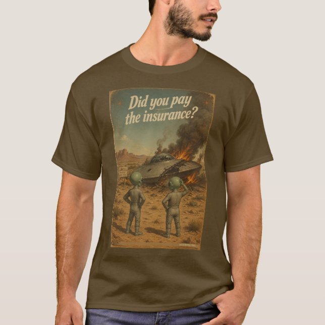 Camiseta UFO Roswell 40-50s (Frente)