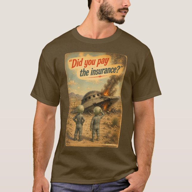 Camiseta UFO Roswell 40-50s (Frente)