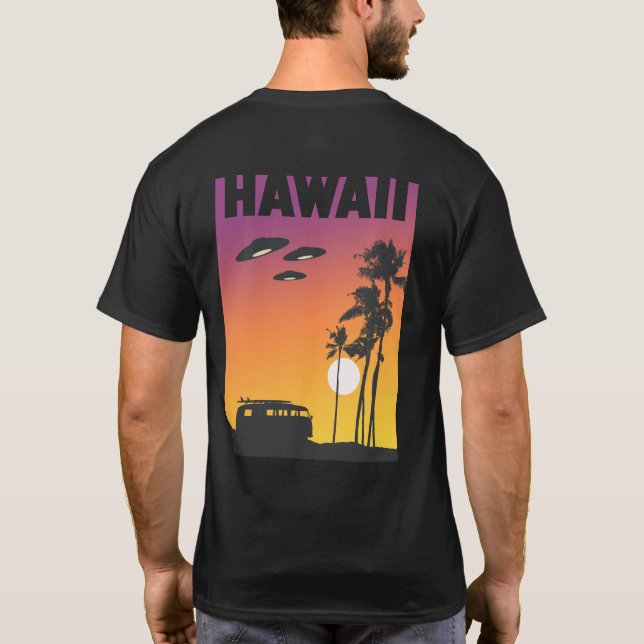 Camiseta UFO Surf Sunset Hawaii (Verso)