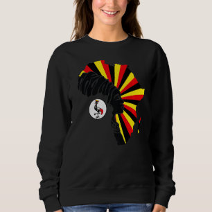 Camiseta Uganda Bandeira África Mapa Patrimônio Étnico Bla