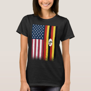 Camiseta Uganda Bandeiras Americanas Ugandenses Orgulhosos 