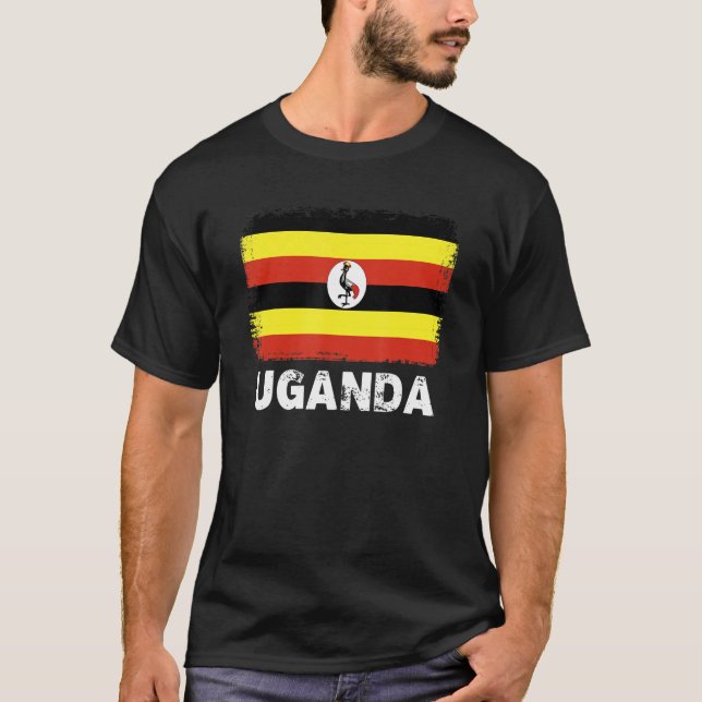 Camiseta Uganda Flag   Support Ugandan People Women Men   (Frente)