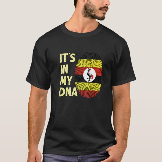 Camiseta Uganda: Minha Equipe De Bandeiras Do Uganda (Frente)