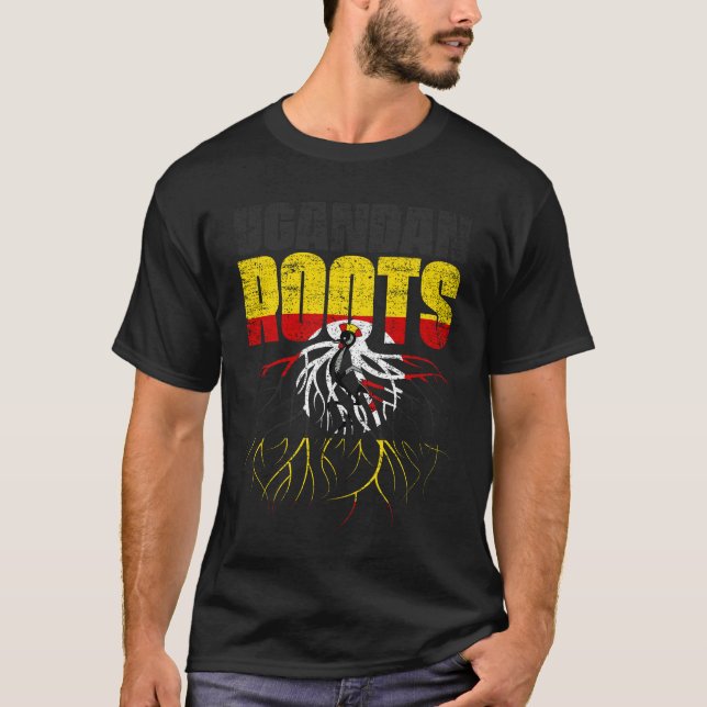 Camiseta Uganda Roots Uganda Heritage Flag (Frente)