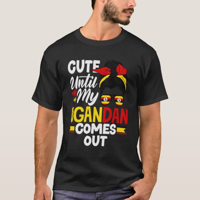 Camiseta Uganda Uganda Uganda Uganda Flag Cute Até My Ugand (Frente)