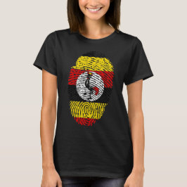 Camiseta Ugandan Roots Fingerprint Women's Graphic Tee Afri