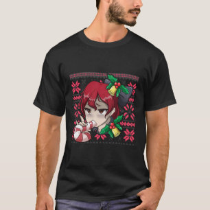 Camiseta Ugly Christmas Otaku Ahegao Ecchi Etchi Lewd Henta