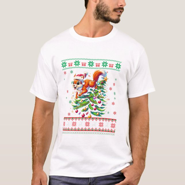 Camiseta Ugly Christmas Snowflakes (Frente)