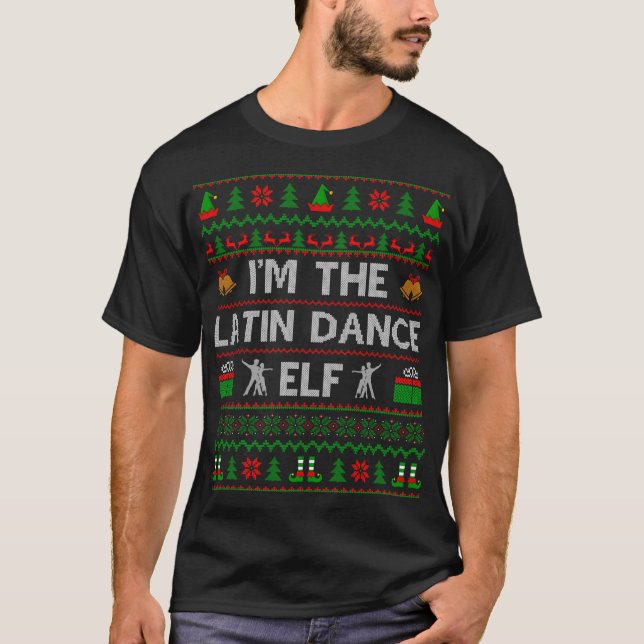 Camiseta Ugly Dancing Lover Eu sou o latino Dance Elf Chris (Frente)
