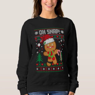 Camiseta Ugly Gingerbread Man Cookie Oh Snap Bakers Baking 