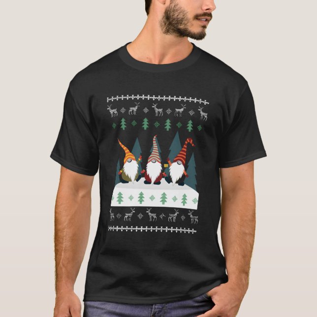 Camiseta Ugly Gnome Na Floresta (Frente)