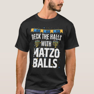Camiseta Ugly Hanukkah Decorre Os Halls Com Matzo Balls