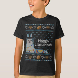 Camiseta Ugly Hanukkah Llama Llamakkah
