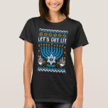 Camiseta Ugly Hanukkah Vamos Lit Família Menorah Pajama<br><div class="desc">Ugly Hanukkah Vamos Tire Menorah Pajama Da Família</div>