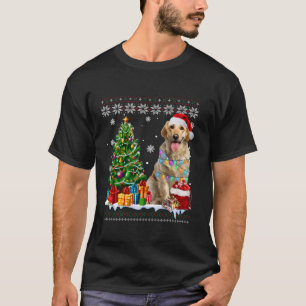 Camiseta Ugly Labrador Retriever Dog Santa Hat Natal Tr