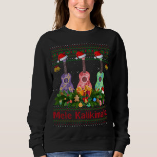 Camiseta Ugly Mele Kalikimaka Ukulele Guitar do Natal
