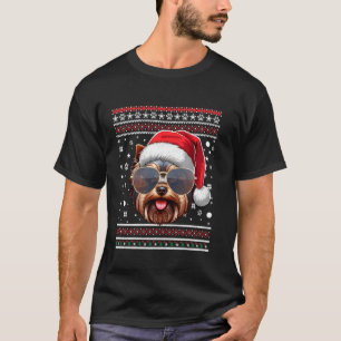 Camiseta Ugly Sweater, Papais noeis de Natal Yorkshire Terr