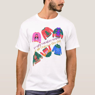Camiseta Ugly Sweater T Shirt, Holiday Graphic, Christmas T