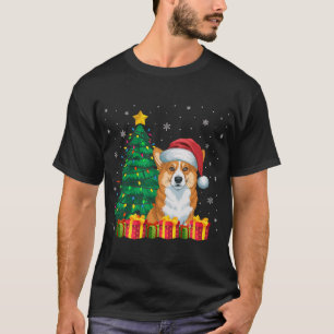 Camiseta Ugly Welsh Corgi Santa Hat, Luzes De Natal