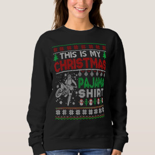 Camiseta Ugly Xmas Sweater Motocross Dirtbike Natal Para
