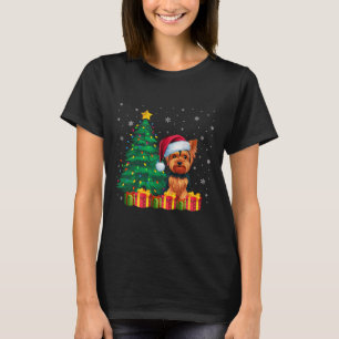 Camiseta Ugly Yorkshire Terrier Santa Hat