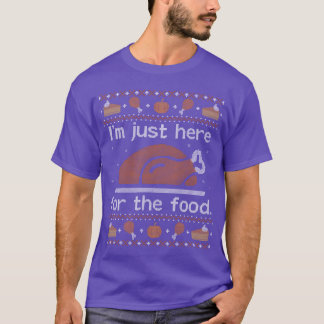 Camiseta Uglyhangiving Here For Food family