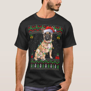 Camiseta Ugt Xmas Sweater Style Papais noeis Bulldog Francê