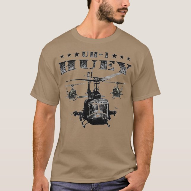 Camiseta Uh1    HueyHuey Piloto Helicopter Vietnã (Frente)
