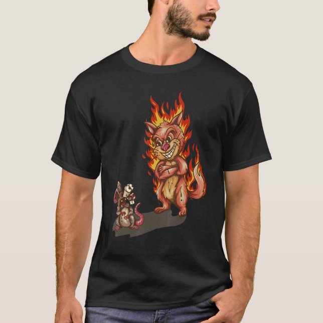 Camiseta Uhh, Cachorro De Gato E Rato (Frente)