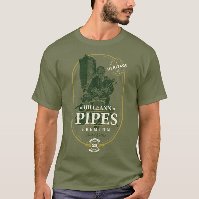 Camiseta Uilleann Pipes Premium (Frente)