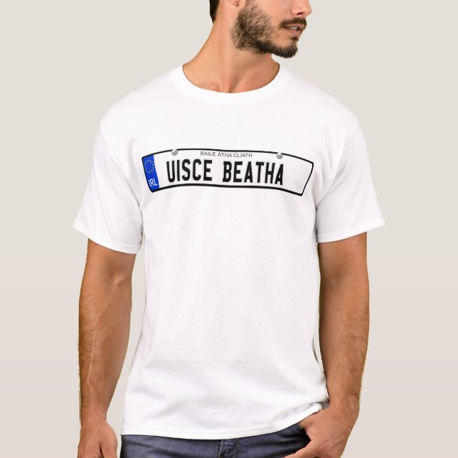 Camiseta Uisce Beatha - placa irlandesa (Frente)